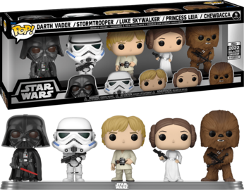 Star Wars: Darth Vader, Storm Trooper, Luke Skywalker, Princess leia, Chewbacca 5-Pack Funko Pop