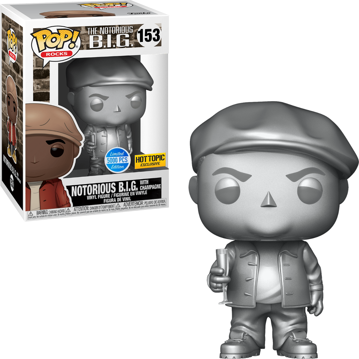 Notorious B.I.G with Champagne 153 (Platinum) Funko Pop