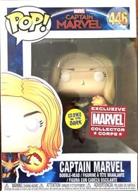 Marvel Captain Marvel 446 GITD Funko Pop