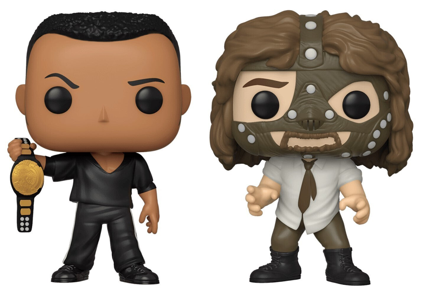 WWE The Rock and Mankind 2PK Funko Pop